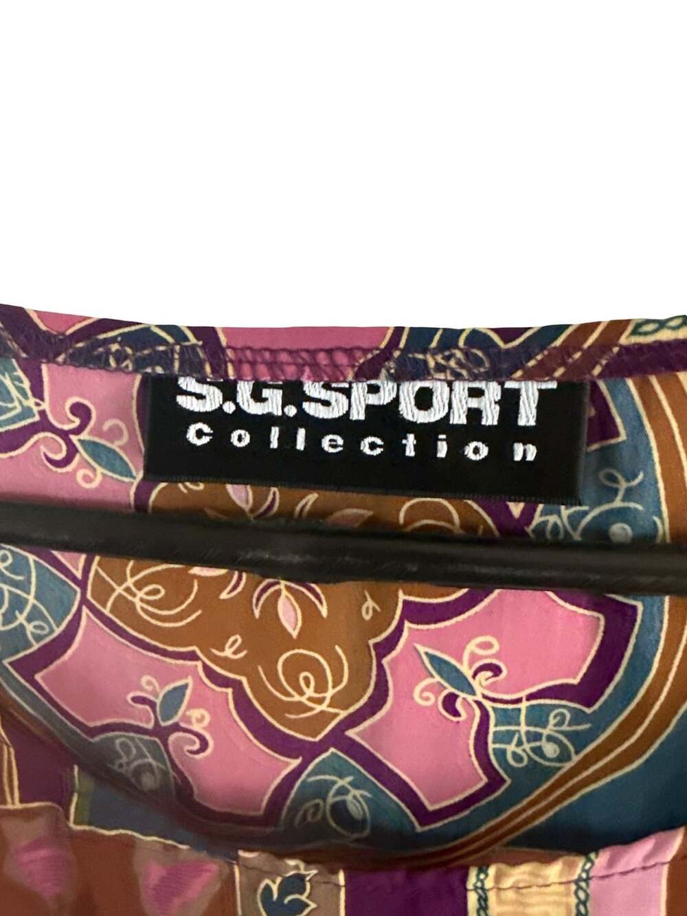 S.G. Sport Collection Multi-color Paisley Print Top